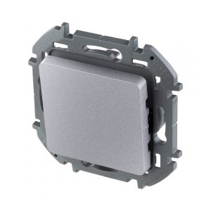 Переключатель одноклавишный Legrand 673652 Inspiria с/у алюминий — изображение 1