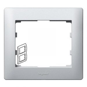 Рамка 2 поста - вертикальный монтаж - Алюминий - Galea Life — изображение 1