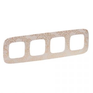 Рамка "Нарцисс золото". 4-постовая универсальная. Valena ALLURE — изображение 1