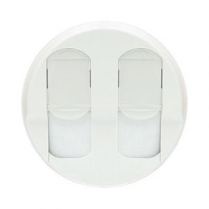 Лицевая панель для двойной компьютерной розетки 2хRJ45, Белая - Программа Celiane — изображение 1