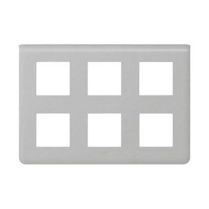 Рамка пластиковая Mosaic 2х3х2 модуля Алюминий — изображение 1