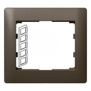 Рамка 5 постов - вертикальный монтаж - Тёмная бронза - Galea Life — изображение 1