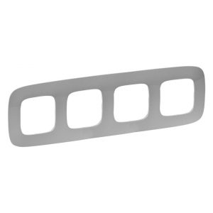 Рамка "Алюминий". 4-постовая универсальная. Valena ALLURE — изображение 1