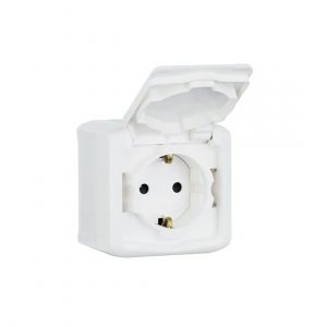 Розетка с крышкой Legrand Forix 16A 250В IP44 накладная белый — изображение 1