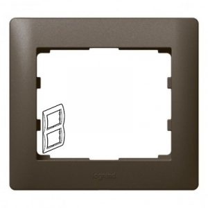 Рамка 2 поста - вертикальный монтаж - Тёмная бронза - Galea Life — изображение 1