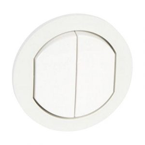 Лицевая панель выключателя двойного IP44 (влагостойкая), Белая - Программа Celiane — изображение 1