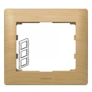 Рамка 3 поста - вертикальный монтаж - из дерева - Клен/Maple - Galea Life — изображение 1