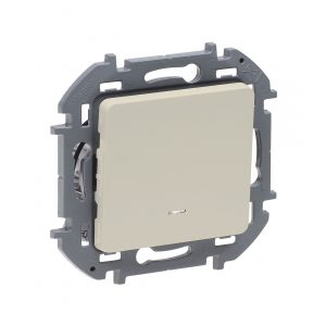 Выключатель одноклавишный с подсветкой/индикацией Legrand 673611 Inspiria с/у 10 А ~250В безвинтовы — изображение 1