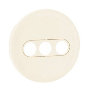 Лицевая панель тройной розетки с выходами аудио/видео, Слоновая кость - Программа Celiane — изображение 1