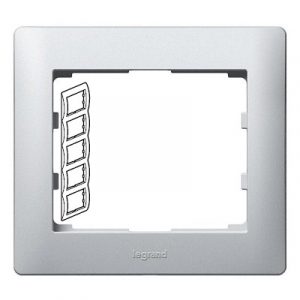 Рамка 5 постов - вертикальный монтаж - Алюминий - Galea Life — изображение 1