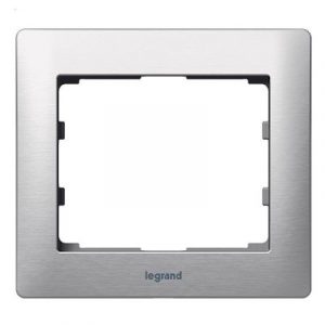 Рамка 1 пост - металлическая - Шлифованный алюминий - Galea Life — изображение 1