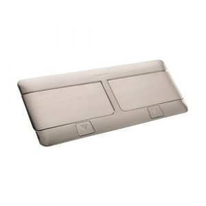 Выдвижной розеточный блок - неукомплектованный - IP 40 - 8 модулей - нержавеющая сталь — изображение 1