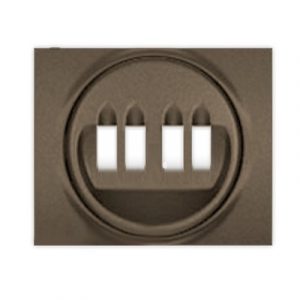 Лицевая панель для двойной розетки для колонки - Тёмная бронза - Galea Lifeы — изображение 1