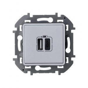 Зарядное устройство Legrand 673762 Inspiria с/у алюминий — изображение 3