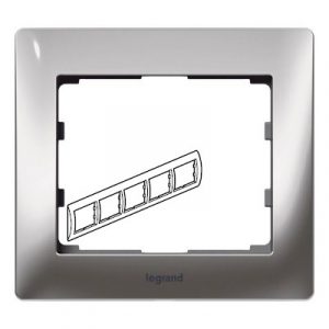 Рамка 5 постов - горизонтальный монтаж - металлическая - Хром/Chrome - Galea Life — изображение 1