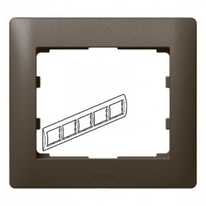 Рамка 5 постов - горизонтальный монтаж - Тёмная бронза - Galea Life — изображение 1