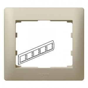 Рамка 5 постов - горизонтальный монтаж - Титан - Galea Life — изображение 1