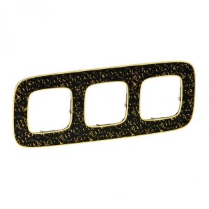 Рамка "Барокко Нуар". 3-постовая универсальная. Valena ALLURE — изображение 1