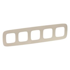 Рамка "Тиснение бежевое". 5-постовая универсальная. Valena ALLURE — изображение 1