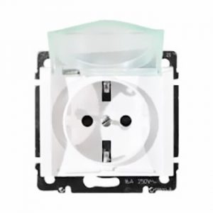 Розетка с заземлением с винтовым зажимом IP 44 (влагостойкая), Белый. Galea Life — изображение 1