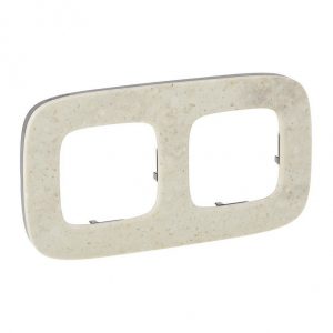 Рамка "Дворцовый мрамор". 2-постовая универсальная. Valena ALLURE — изображение 1