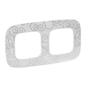 Рамка "Нарцисс хром". 2-постовая универсальная. Valena ALLURE — изображение 1