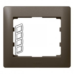 Рамка 4 поста - вертикальный монтаж - Тёмная бронза - Galea Life — изображение 1