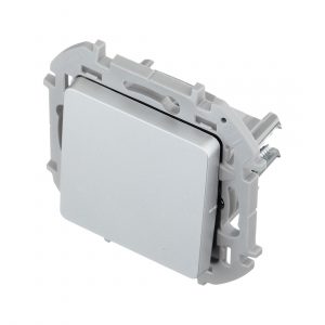 Переключатель перекрёстный одноклавишный Legrand 673682 Inspiria с/у алюминий — изображение 1