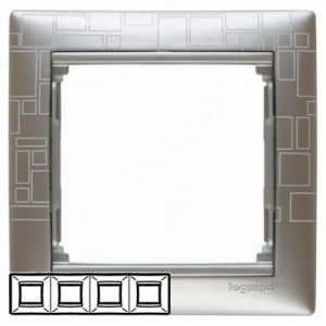 Рамка 4 поста Алюминий модерн Valena — изображение 1