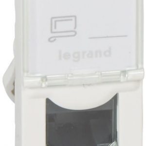 Розетка компьютерная RJ45 Cat5e UTP Legrand Mosaic 076551 (белый) — изображение 1