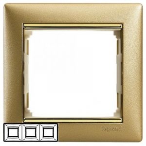770303 Рамка 3п гориз мат золото VLN — изображение 1