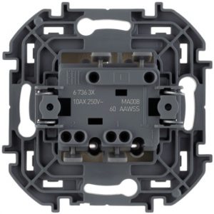 Выключатель двухклавишный с подсветкой Legrand 673631 Inspiria с/у слоновая кость — изображение 4