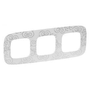 Рамка "Нарцисс хром". 3-постовая универсальная. Valena ALLURE — изображение 1