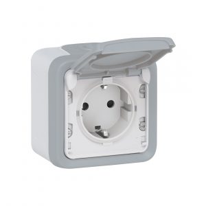Розетка Legrand Plexo 2К+3 накл.нем.ст.16A 250В IP55 серый — изображение 1