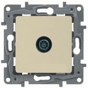 Розетка TV - проходная - 14 дБ - 5-862 мГц - Etika - антрацит — изображение 1