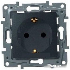 Розетка Legrand Etika 672621 (антрацит) — изображение 1