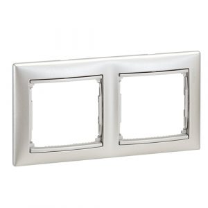 770152 Рамка 2п гор Алюминий Valena — изображение 1