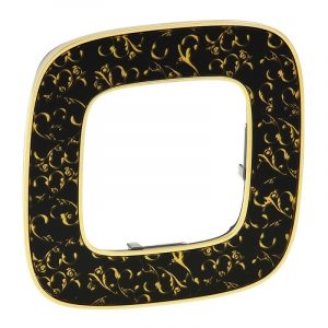 Рамка "Барокко Нуар". 1-постовая универсальная. Valena ALLURE — изображение 1