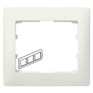 Рамка 3 поста - горизонтальный монтаж - Жемчуг - Galea Life — изображение 1