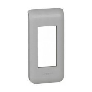 Рамка пластиковая Mosaic 1 модуль Алюминий — изображение 1