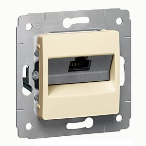Розетка UTP RJ45, слоновая кость. Cariva — изображение 1