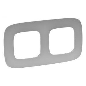 Рамка "Алюминий". 2-постовая универсальная. Valena ALLURE — изображение 1