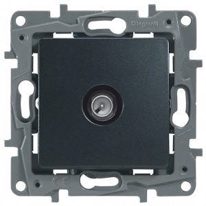 Розетка TV звезда 2дБ Legrand Etika 672651 (антрацит) — изображение 1