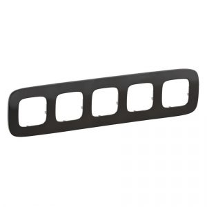 Рамка "Черная сталь". 5-постовая универсальная. Valena ALLURE — изображение 1