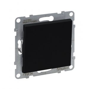 Выключатель одноклавишный Suno 10А 250В безвинт.зажим Антрацит — изображение 1