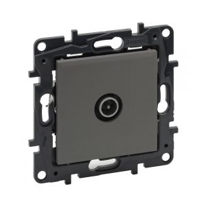 Розетка TV "звезда" Niloe Step Сталь — изображение 1