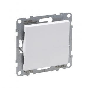 Выключатель одноклавишный Suno 10А 250В безвинт.зажим Белый — изображение 1