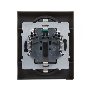 Розетка двойная 2х2К+З Suno 16А 250В с з/ш безвинт.зажим Антрацит — изображение 1