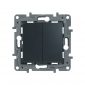 Переключатель двухклавишный Legrand Etika 10 A 250 В 672612 (антрацит)