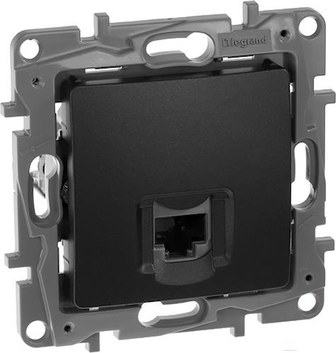 Розетка компьютерная RJ-45 5e UTP Legrand Etika 672641 (антрацит)